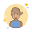 Short Hair Lady in Blue Shirt icon
