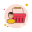 Man Red Shopping Basket icon