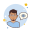 Man in Blue Glasses Eye icon