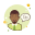 Mann mit grüner Bindung Domino icon