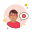 Mann mit roten Gläsern Stoppschild icon