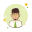 Hombre en corbata verde icon