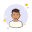 Hombre en blanco corto icon