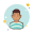 Man in Striped Shirt icon