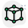 Framework design of cube 3D design shape at every vertices icon
