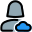 Cloud computing engineer with advance support layout icon