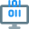 Binary computer programming with one and zero numericals icon