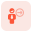 Businessman with a right direction arrow indication icon