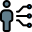 外部人类整合与多个节点隔离在白色背景人工填充塔尔维沃 icon