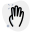 Four fingers hand gesture in political campaign with back of the hand icon