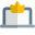 Membership crown badge for laptop online member icon