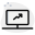Preparation of line graph on a computer isolated on a white background icon