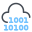 Codice binario del cloud icon