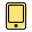 Small screen cell phone with home button icon