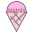 Cono gelato rosa icon