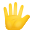 main-avec-doigts-écartés-emoji icon