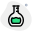 Oval shaped erlenmeyer with label stick to the bottle icon