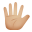 main-avec-doigts-écartés-peau-moyenne-claire icon