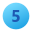 5 en círculo icon