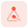 Music instrument with drumstick on a triangle icon