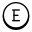 Circled E icon