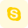Skype is a telecommunications application that specializes in providing video chat icon