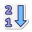 Clasificación numérica invertida icon