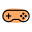 Simple game controller with buttons for actions icon