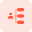 Businessman vertical hierarchy layout flow chart diagram icon