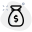 Money bag dollar collection deposite value currency icon