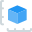 Dimension of xy plot of a cubic shape material icon