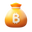 Sac d&#39;argent Bitcoin icon