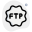 File transfer protocol badge sticker isolated on a white background icon