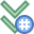 Chevron avec hashtag icon