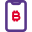 Bitcoin application for smartphone for viewing statics and mining icon