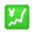 Chart-Erhöhung-mit-Yen-Emoji icon