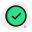 Verified check circle for approved valid content icon