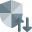 Protection of data transfer with uplink and downlink arrow icon