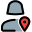 Location shared among the peers of the group online icon