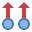 2 本指で上にスワイプ icon