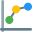 Bubble chart dotted x y line chart plot started icon