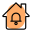 Notification of any smart home function alert bell logotype icon
