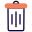 Trash can for the restaurant for rubbish throwing icon