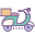 Motorcycle Delivery Single Box icon