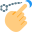 Drag one place to another point on multi touch screen devices icon