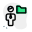 Businessman sharing a single folder on an online server icon