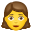 emoji de cabeça de mulher icon