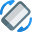 Smartphone rotate feature isolated on a white background icon