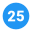 25 Circle icon