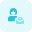 Businesswoman entrepreneur with the briefcase isolated on a white background icon